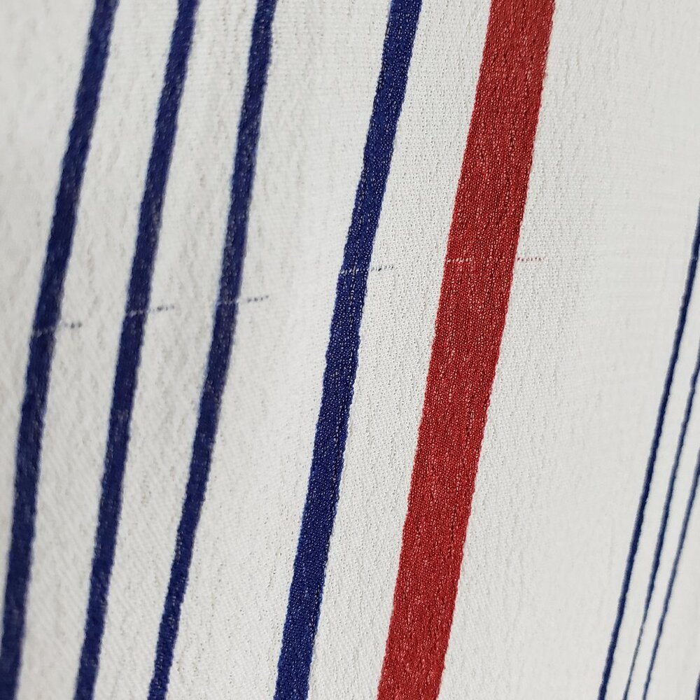 Tularosa Oliver Striped Skirt Sz S White Blue Red Knee Length Button Down Lined - Picture 9 of 11